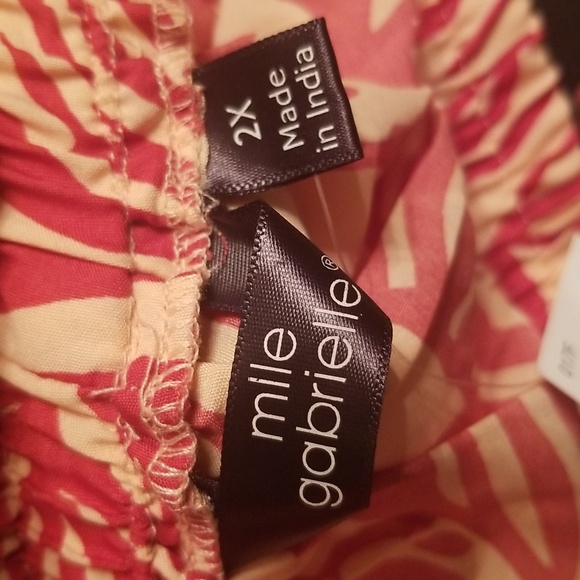 Mile Gabrielle Terracotta Jungle Tiered Skirt NWT Sz. 3X - Picture 8 of 10